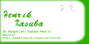 henrik kasuba business card